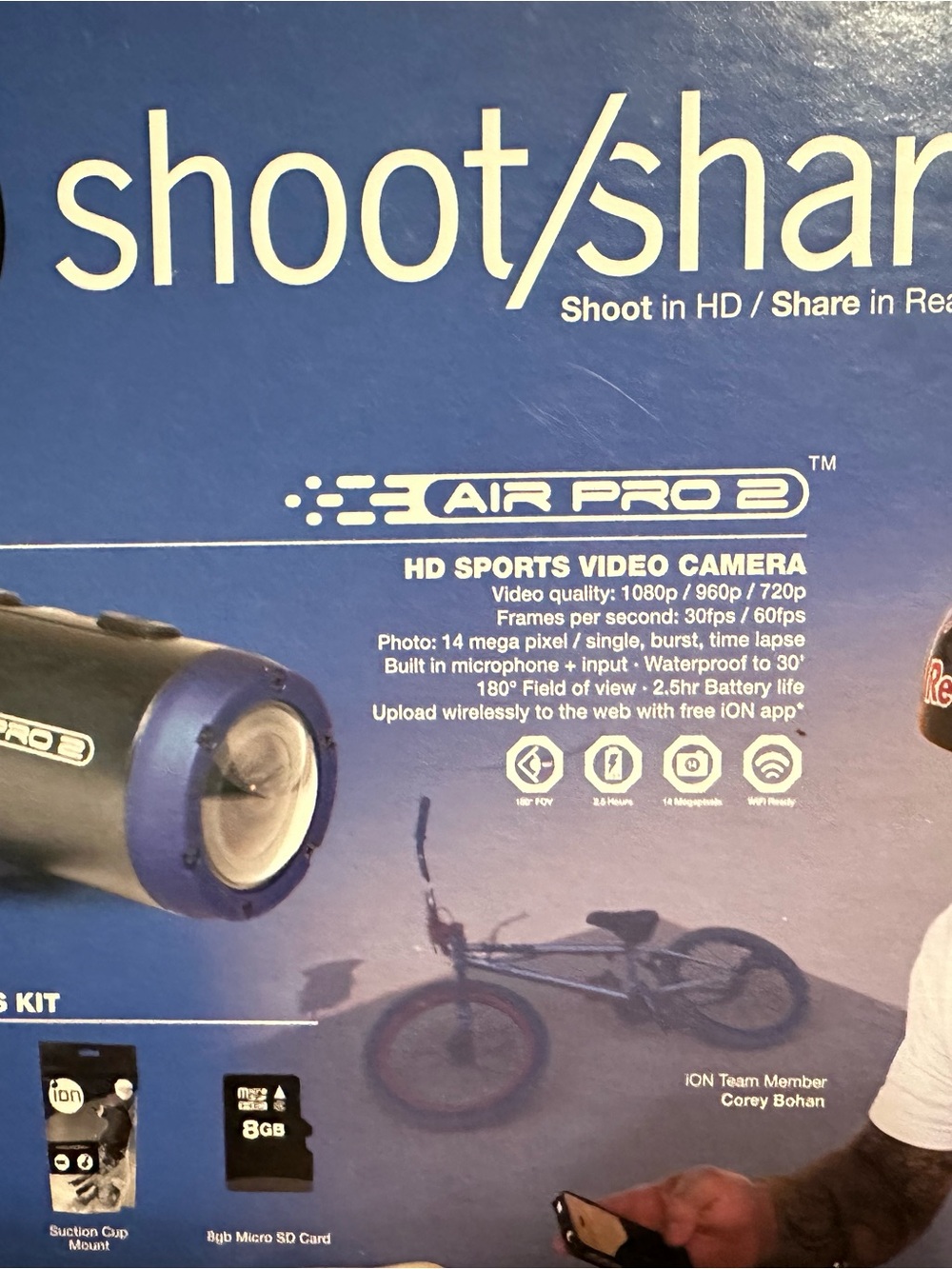 Ion shoot/share Pro 2 Blue HD Sports Video Camera